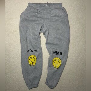 Gray Graphic Sweatpants